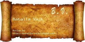 Batalla Vajk névjegykártya
